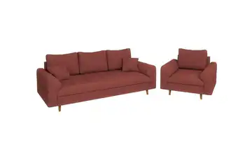 Polstergarnitur 3+1 Terracotta