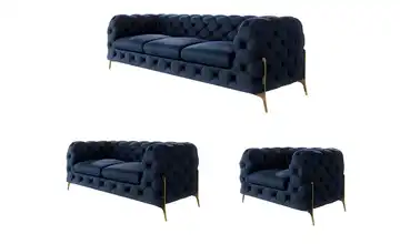 Polstergarnitur 3+2+1 Marineblau