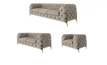 Polstergarnitur 3+2+1 Creme