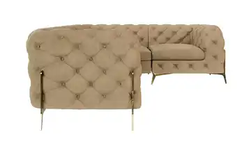 Ecksofa links Beige