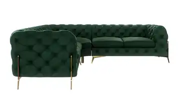 Ecksofa Flaschengrün