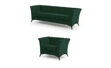 Polstergarnitur 3+1 Flaschengrün