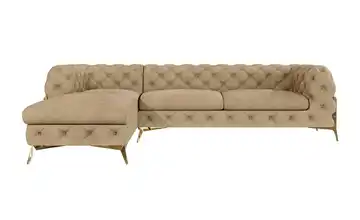 Ecksofa links Beige