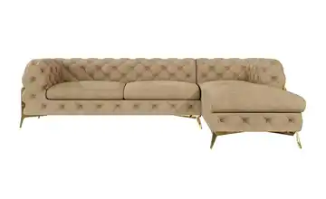 Ecksofa rechts Beige