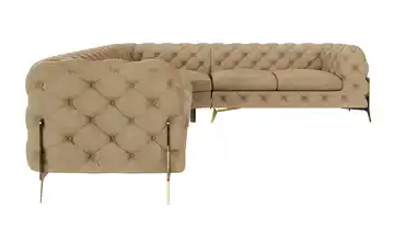 Ecksofa links Beige