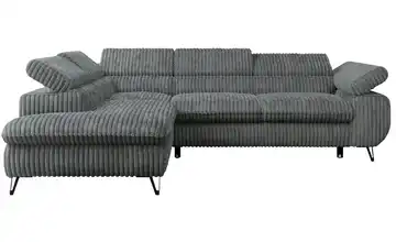 Ecksofa Dunkelgrau Ecksofa Grau Cord links Dunkelgrau