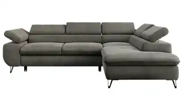 Ecksofa Dunkelgrau Ecksofa Grau Velvet rechts Dunkelgrau