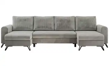 Wohnlandschaft Hellgrau Wohnlandschaft Silbern Velvet Hellgrau