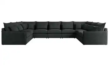 Wohnlandschaft Dunkelgrau Dunkelgrau Wohnlandschaft Grau