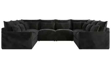 Wohnlandschaft Veroso Anthrazit Teddy