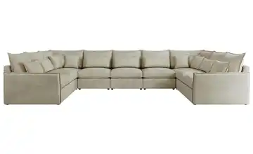 Wohnlandschaft Beige Dunkelbeige Wohnlandschaft Beige