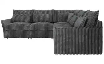 Ecksofa Veroso Dunkelgrau Ecksofa Grau Cord
