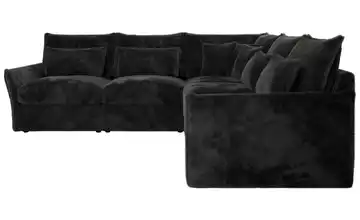 Ecksofa Veroso Dunkelgrau Ecksofa Grau Plüsch