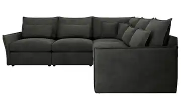 Ecksofa Veroso Dunkelgrau Ecksofa Grau Velvet