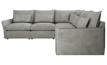 Ecksofa Veroso Hellgrau Ecksofa Grau Strukture