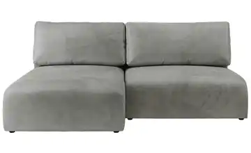 Ecksofa mit Schlaffunktion Vivo Ecksofa Grau Velvet Hellgrau links Velours