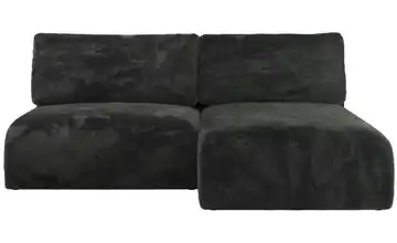 Ecksofa mit Schlaffunktion Vivo Ecksofa Grau Plüsch Dunkelgrau rechts Teddy