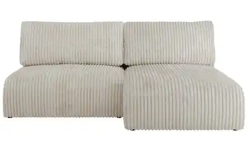 Ecksofa mit Schlaffunktion Vivo Ecksofa Creme Cord Creme rechts Cordstoff grob
