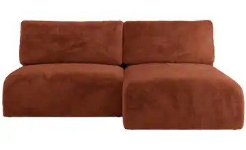 Ecksofa mit Schlaffunktion Vivo Ecksofa Orange Plüsch Orange rechts Teddy