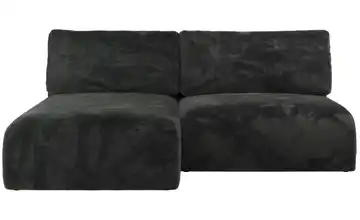 Ecksofa mit Schlaffunktion Vivo Ecksofa Grau Plüsch Dunkelgrau links Teddy