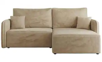 Ecksofa Beige Ecksofa Beige Plüsch Beige rechts