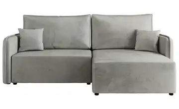 Ecksofa Hellgrau Ecksofa Grau Velvet Hellgrau rechts