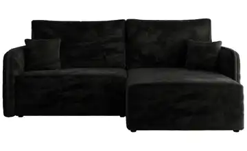 Ecksofa Schwarz Ecksofa Schwarz Plüsch Schwarz rechts