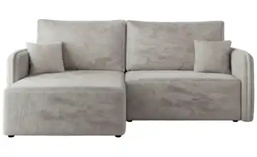 Ecksofa Hellgrau Ecksofa Grau Plüsch Hellgrau links