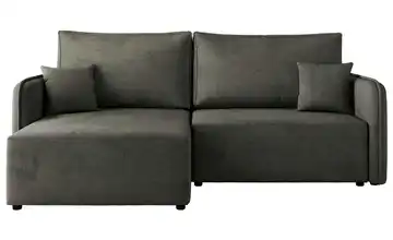 Ecksofa Dunkelgrau Ecksofa Grau Velvet Dunkelgrau links