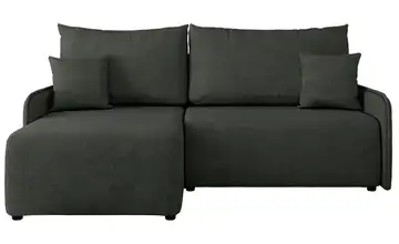 Ecksofa mit Schlaffunktion Arpa Webstoff Dunkelgrau links