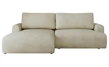 Ecksofa mit Schlaffunktion Tono Beige Velours links