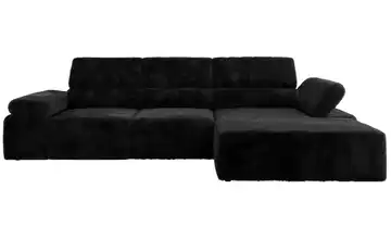Ecksofa Teddy rechts Schwarz