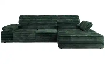 Ecksofa Cordstoff grob rechts Grün