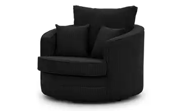 S-STYLE Drehsessel Ted Cordstoff Schwarz