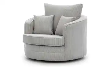 S-STYLE Drehsessel Ted Cordstoff Hellgrau
