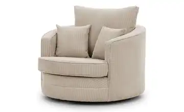S-STYLE Drehsessel Ted Cordstoff Beige