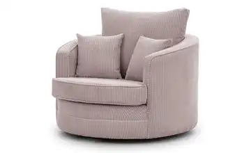 S-STYLE Drehsessel Ted Cordstoff Hellrosa