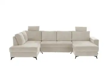 uno Wohnlandschaft mit Schlaffunktion Salamanca links Creme