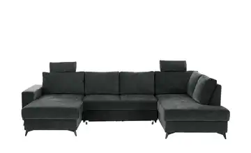 uno Wohnlandschaft mit Schlaffunktion Salamanca rechts Anthrazit