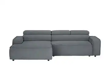 switch Ecksofa Liam Erweiterte Funktion Feincord Stahlgrau links