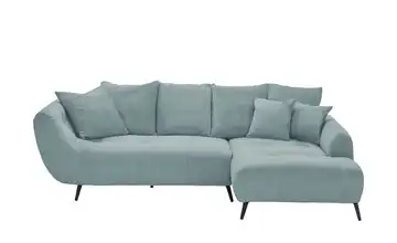 bobb Ecksofa Bellani III Hellblau Flachgewebe rechts