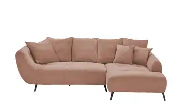 bobb Ecksofa Bellani III Terracotta Flachgewebe rechts