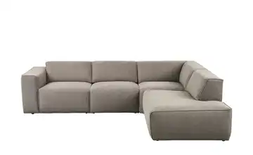 SOHO Ecksofa Enleen Schlamm rechts Webstoff