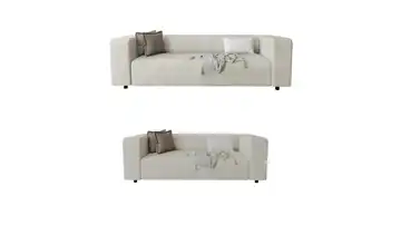 S-STYLE Polstergarnitur 3+2 Oskar Beige