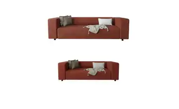 S-STYLE Polstergarnitur 3+2 Oskar Terracotta