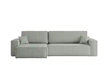 Ecksofa mit Schlaffunktion Carl Hellgrau Webstoff