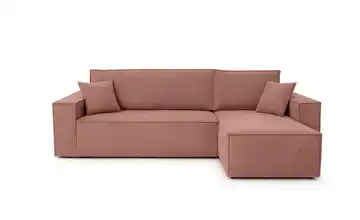 Ecksofa mit Schlaffunktion Carl Cordstoff Hellbraun