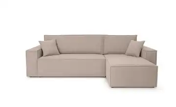 Ecksofa mit Schlaffunktion Carl Cordstoff Dunkelbeige