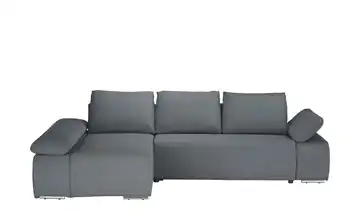 switch Ecksofa Soft Feincord Stahlgrau Erweiterte Funktion links
