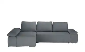 switch Ecksofa Soft Feincord Stahlgrau ohne links